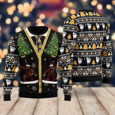 Funny Bigfoot Ugly Christmas Sweater All Over Print Gift For Husband