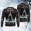 Bigfoot Ugly Christmas Sweater Squatching Through The Snow Gift For Him