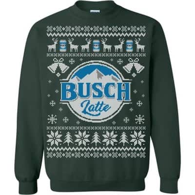 Green Busch Latte Beer Ugly Christmas Sweater Family Gift Green Busch Latte Beer Ugly Christmas Sweater Family Gift