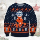 Busch Latte Beer Ugly Christmas Sweater Deer And Christmas Tree Pattern Busch Latte Beer Ugly Christmas Sweater Deer And Christmas Tree Pattern