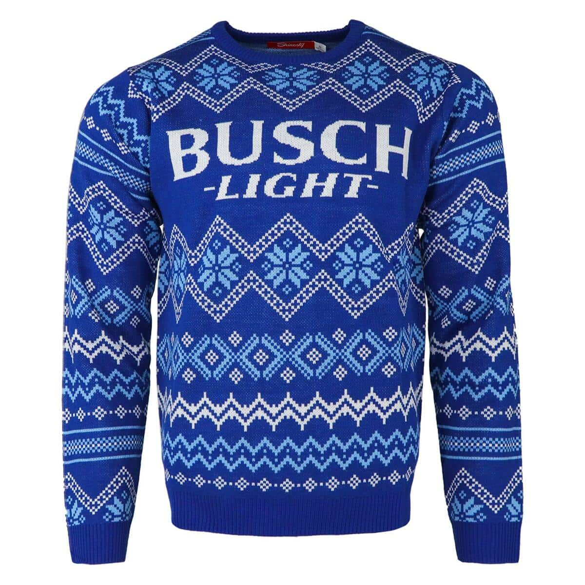 Busch Light Beer Ugly Christmas Sweater Gift For Husband