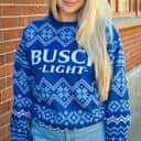 Busch Light Beer Ugly Christmas Sweater Gift For Husband