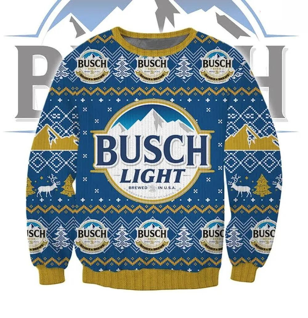 Busch Light Beer Ugly Christmas Sweater A Christmas Gift For Best Friend