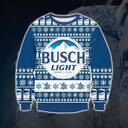 Busch Light Beer Ugly Christmas Sweater Brewed In USA Mountain Snowflakes Pattern Busch Light Beer Ugly Christmas Sweater Brewed In USA Mountain Snowflakes Pattern