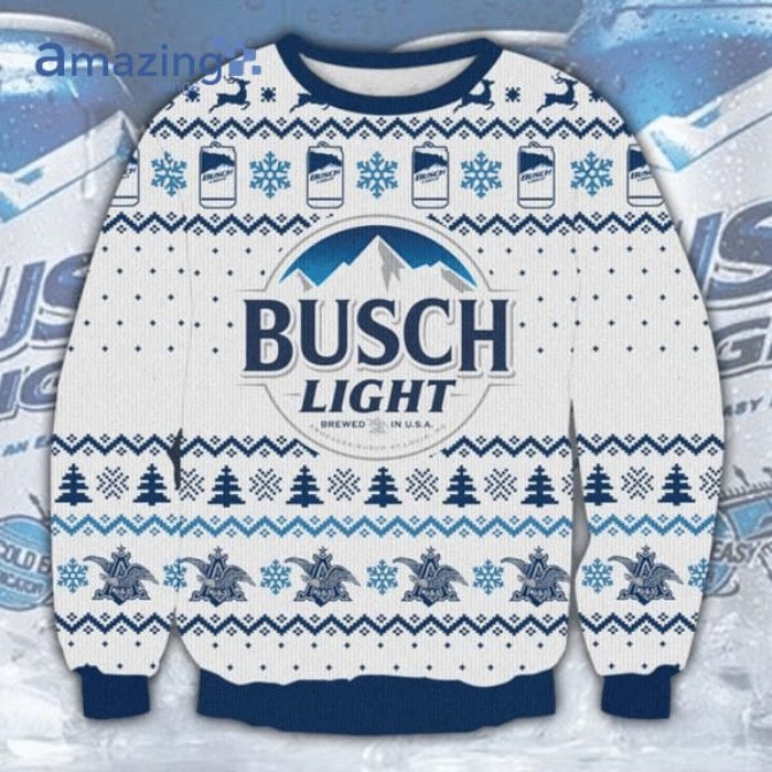 Busch Light Ugly Christmas Sweater Brewed In USA Gift For Friends