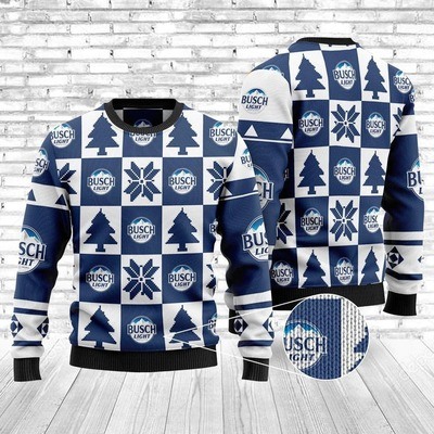 Pine Busch Light Ugly Christmas Sweater Gift For Him Pine Busch Light Ugly Christmas Sweater Gift For Him