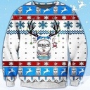 Busch Ugly Christmas Sweater Deer In Snowflakes Beer Lovers Gift Busch Ugly Christmas Sweater Deer In Snowflakes Beer Lovers Gift