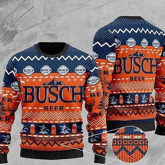 Busch Beer Ugly Christmas Sweater Gift For Son Birthday