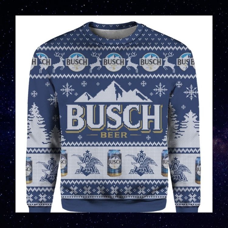Retro Busch Beer Ugly Christmas Sweater Gift For Son