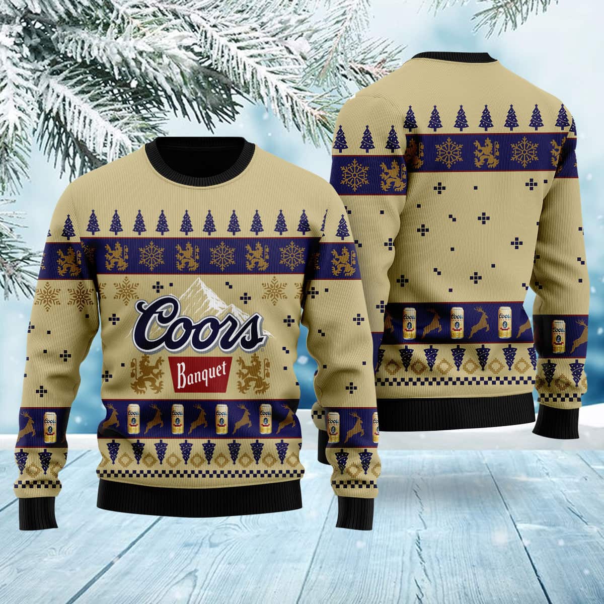 Coors Banquet Ugly Christmas Sweater Gift For Beer Drinkers 