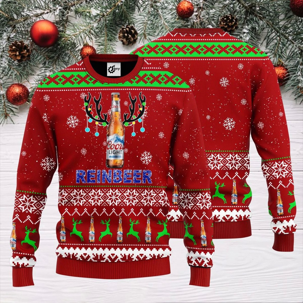 Reinbeer Coors Light Ugly Christmas Sweater Gift For Daughter