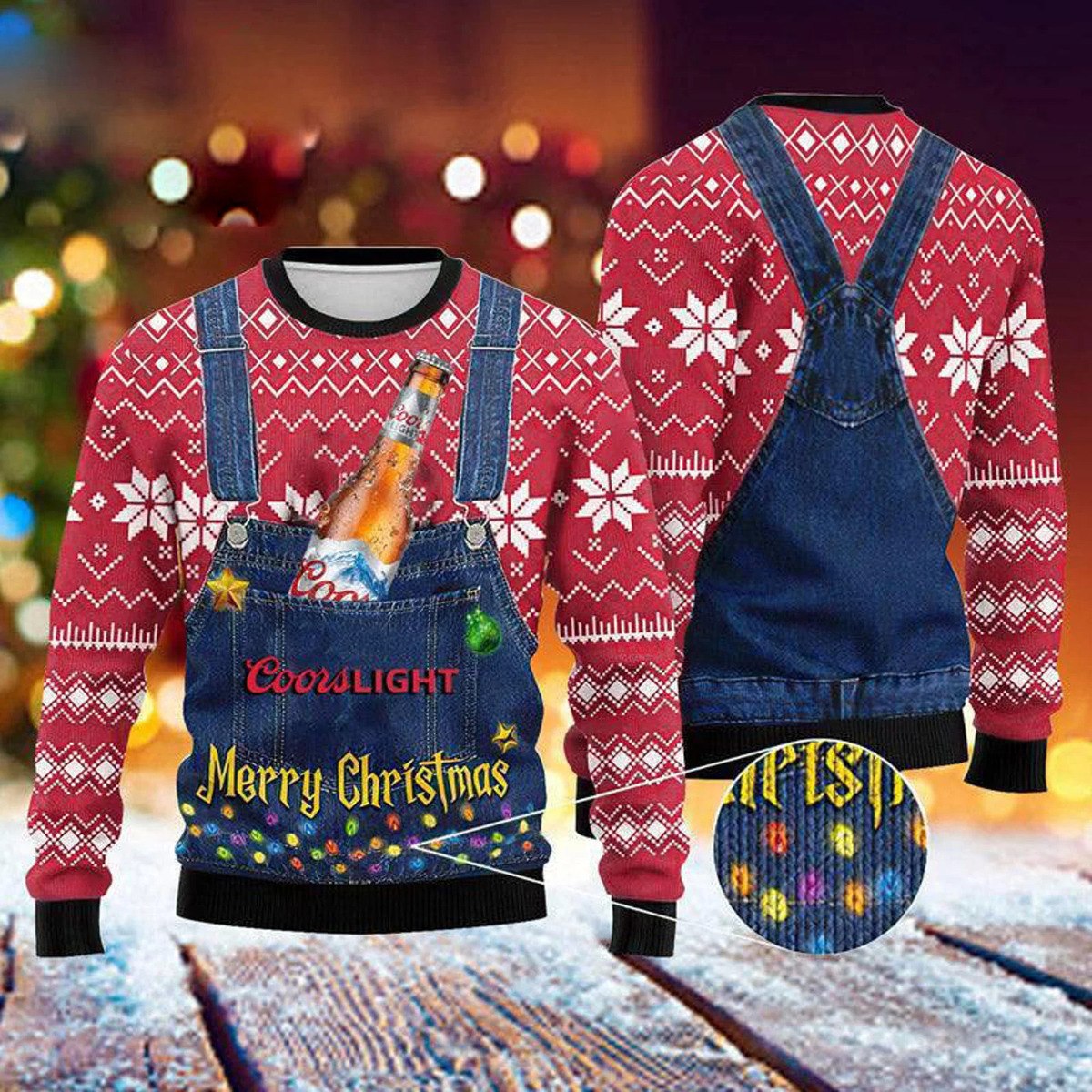 Coors Light Ugly Christmas Sweater Merry Christmas Gift For Beer Lovers