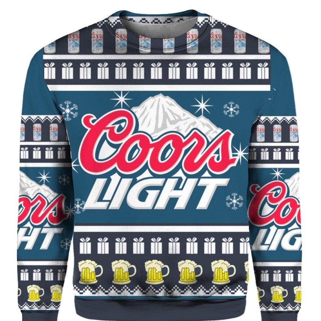 Coors Light Beer Ugly Christmas Sweater Gift For Him