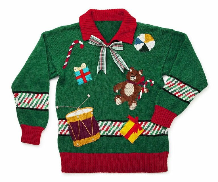 Terrible Christmas sweater isolated on white Terrible Christmas sweater isolated on white